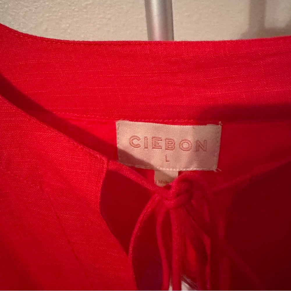 NWT Ciebon Eliza Embroidered A-Line Dress in Red Sz L - Picture 11 of 15
